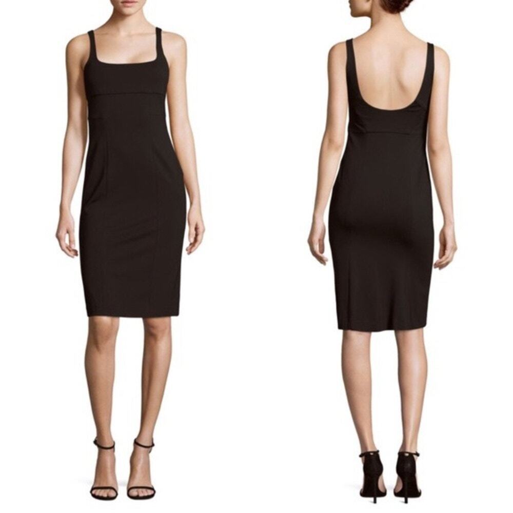 Diane von Furstenberg Bridget Dress Y2K Babydoll Bodycon Stretch Black Size 4